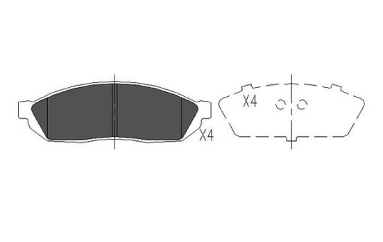Brake Pad Set, disc brake KBP-8501 Kavo parts