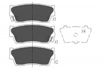Brake Pad Set, disc brake KBP-8503 Kavo parts