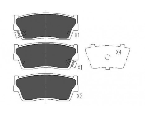 Brake Pad Set, disc brake KBP-8503 Kavo parts