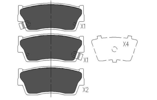 Brake Pad Set, disc brake KBP-8503 Kavo parts