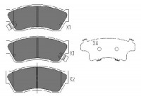 Brake Pad Set, disc brake KBP-8504 Kavo parts