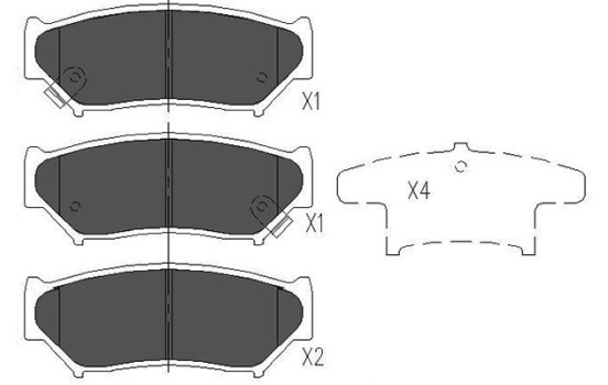Brake Pad Set, disc brake KBP-8505 Kavo parts