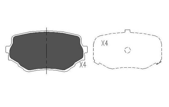 Brake Pad Set, disc brake KBP-8506 Kavo parts