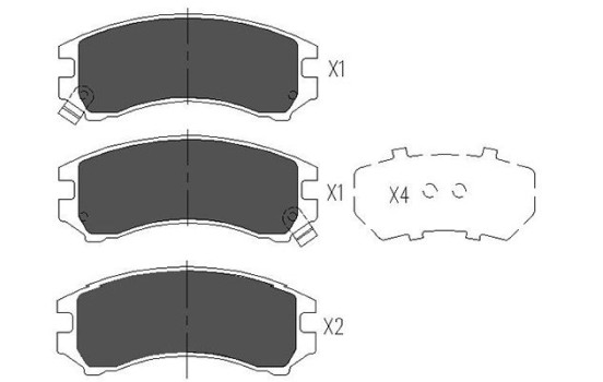 Brake Pad Set, disc brake KBP-8513 Kavo parts
