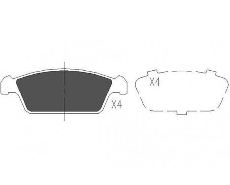 Brake Pad Set, disc brake KBP-8515 Kavo parts