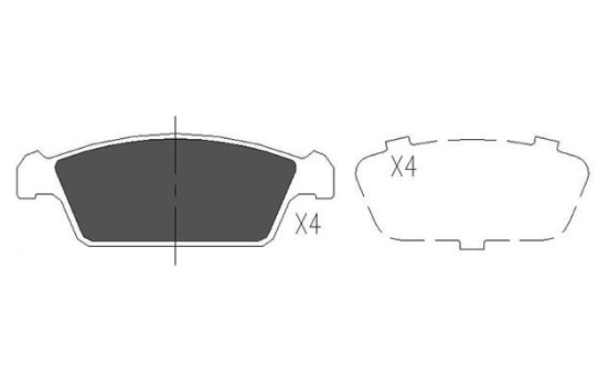 Brake Pad Set, disc brake KBP-8515 Kavo parts