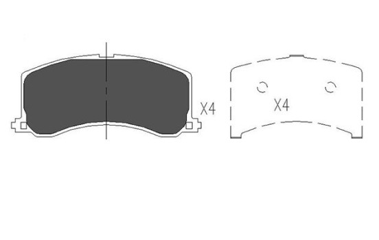 Brake Pad Set, disc brake KBP-8517 Kavo parts