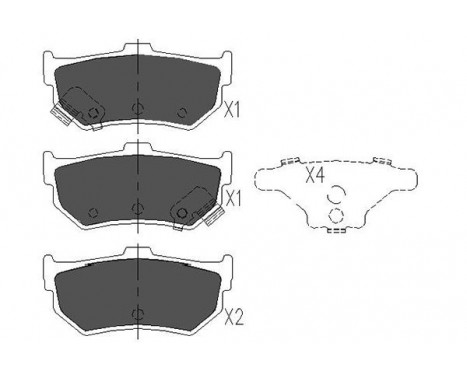 Brake Pad Set, disc brake KBP-8518 Kavo parts