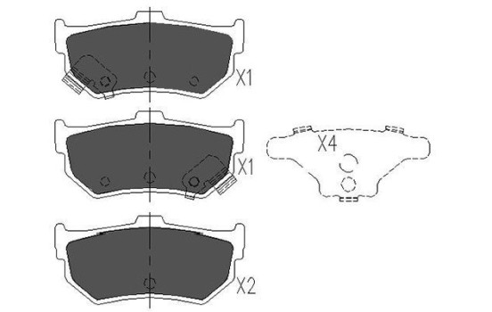 Brake Pad Set, disc brake KBP-8518 Kavo parts, Image 2