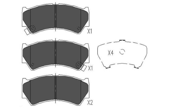 Brake Pad Set, disc brake KBP-8519 Kavo parts