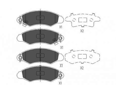 Brake Pad Set, disc brake KBP-8520 Kavo parts