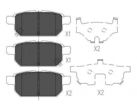 Brake Pad Set, disc brake KBP-8526 Kavo parts