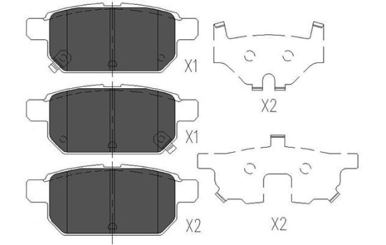 Brake Pad Set, disc brake KBP-8526 Kavo parts, Image 2