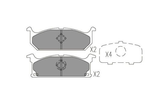 Brake Pad Set, disc brake KBP-8527 Kavo parts