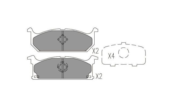 Brake Pad Set, disc brake KBP-8527 Kavo parts, Image 2