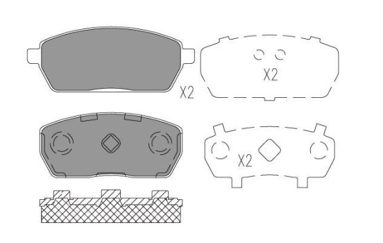Brake Pad Set, disc brake KBP-8529 Kavo parts, Image 2