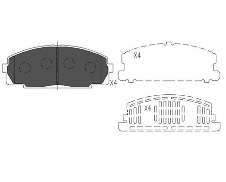 Brake Pad Set, disc brake KBP-9002 Kavo parts