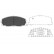 Brake Pad Set, disc brake KBP-9002 Kavo parts