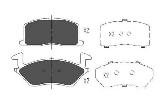 Brake Pad Set, disc brake KBP-9003 Kavo parts