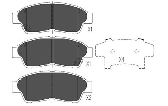 Brake Pad Set, disc brake KBP-9005 Kavo parts