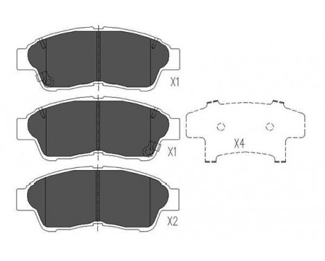 Brake Pad Set, disc brake KBP-9005 Kavo parts, Image 2