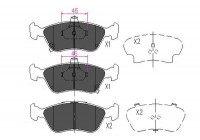 Brake Pad Set, disc brake KBP-9006 Kavo parts