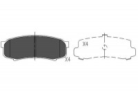 Brake Pad Set, disc brake KBP-9007 Kavo parts