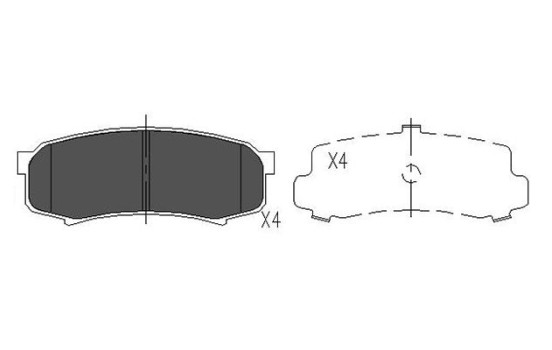 Brake Pad Set, disc brake KBP-9007 Kavo parts