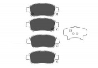 Brake Pad Set, disc brake KBP-9008 Kavo parts
