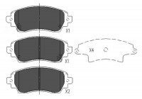 Brake Pad Set, disc brake KBP-9010 Kavo parts