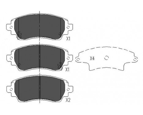 Brake Pad Set, disc brake KBP-9010 Kavo parts