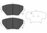 Brake Pad Set, disc brake KBP-9011 Kavo parts