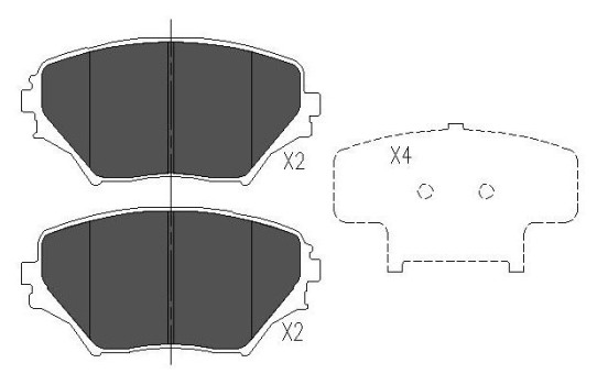 Brake Pad Set, disc brake KBP-9011 Kavo parts