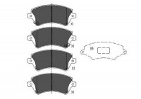 Brake Pad Set, disc brake KBP-9012 Kavo parts