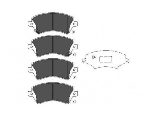 Brake Pad Set, disc brake KBP-9012 Kavo parts