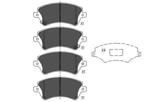 Brake Pad Set, disc brake KBP-9012 Kavo parts