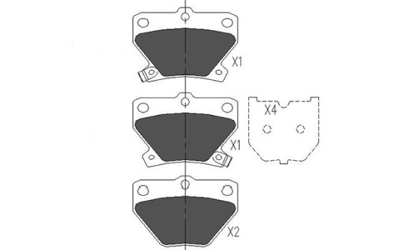 Brake Pad Set, disc brake KBP-9013 Kavo parts