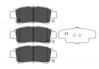 Brake Pad Set, disc brake KBP-9014 Kavo parts