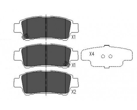 Brake Pad Set, disc brake KBP-9014 Kavo parts