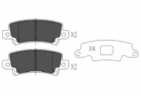 Brake Pad Set, disc brake KBP-9016 Kavo parts
