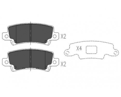 Brake Pad Set, disc brake KBP-9016 Kavo parts