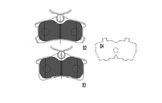 Brake Pad Set, disc brake KBP-9017 Kavo parts