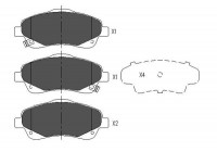 Brake Pad Set, disc brake KBP-9018 Kavo parts