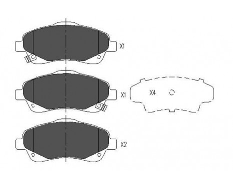 Brake Pad Set, disc brake KBP-9018 Kavo parts