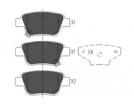 Brake Pad Set, disc brake KBP-9019 Kavo parts