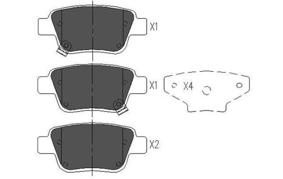 Brake Pad Set, disc brake KBP-9019 Kavo parts