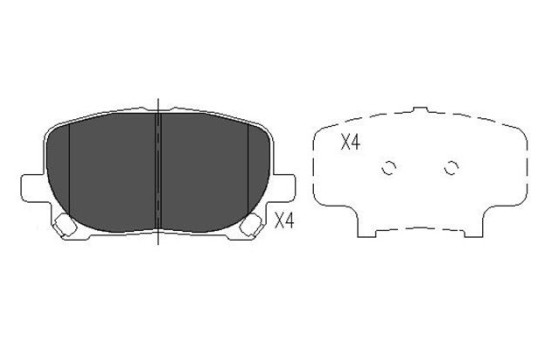 Brake Pad Set, disc brake KBP-9021 Kavo parts