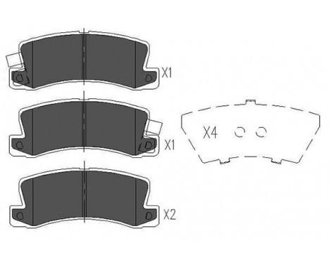 Brake Pad Set, disc brake KBP-9022 Kavo parts