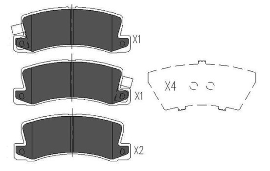 Brake Pad Set, disc brake KBP-9022 Kavo parts