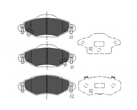 Brake Pad Set, disc brake KBP-9023 Kavo parts